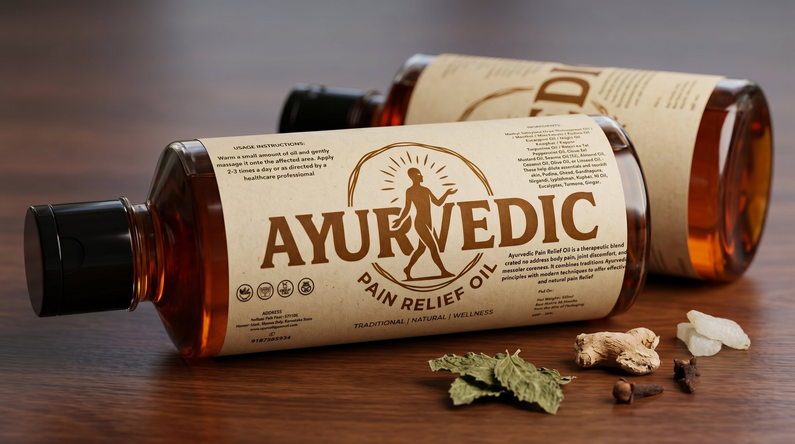 Ayurvedic Pain Relief Oil: 100% Natural